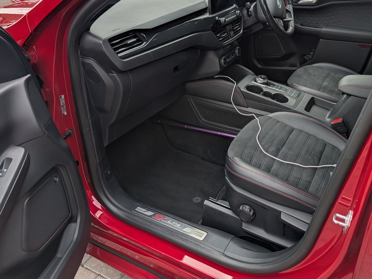 Clean dashboard, seats and front car interior