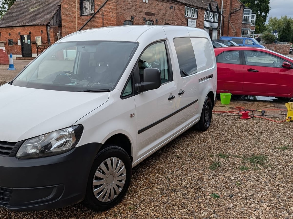 Clean white van after mobile valeting